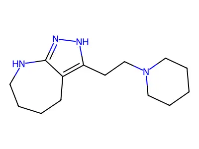 3-[2-(1-Piperidinyl)ethyl]-1,2,4,5,6,7-hexahydropyrazolo[3,4-b]azepine structure