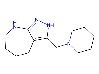 3-(1-Piperidinylmethyl)-1,2,4,5,6,7-hexahydropyrazolo[3,4-b]azepine structure