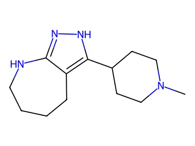 3-(1-Methyl-4-piperidinyl)-1,2,4,5,6,7-hexahydropyrazolo[3,4-b]azepine structure