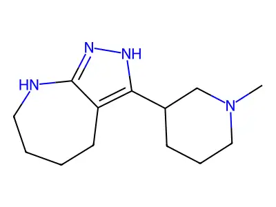 3-(1-Methylpiperidin-3-yl)-2,4,5,6,7,8-hexahydropyrazolo[3,4-b]azepine structure