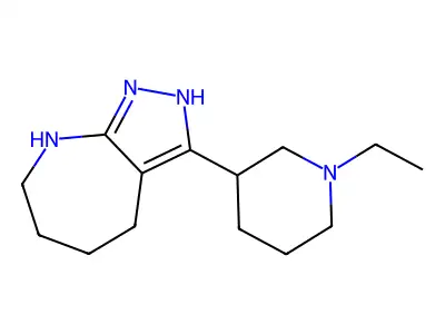 3-(1-Ethylpiperidin-3-yl)-1,2,4,5,6,7-hexahydropyrazolo[3,4-b]azepine structure