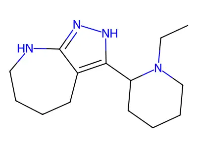 3-(1-Ethylpiperidin-2-yl)-1,2,4,5,6,7-hexahydropyrazolo[3,4-b]azepine structure