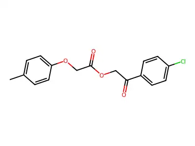 Acetic acid, (4-methylphenoxy)-, 2-(4-chlorophenyl)-2-oxoethyl ester structure
