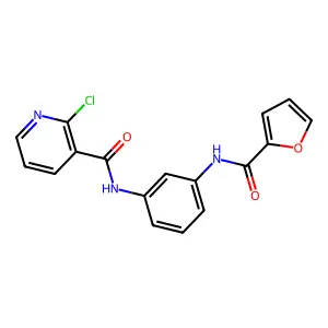 2-Chloro-N-{3-[(furan-2-carbonyl)-amino]-phenyl}-nicotinamide structure
