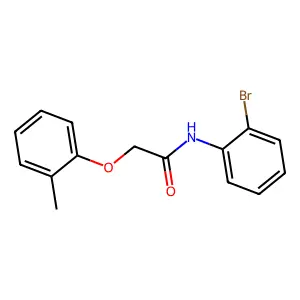 N-(2-bromophenyl)-2-(2-methylphenoxy)acetamide structure