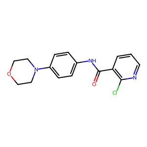 2-chloro-N-[4-(4-morpholinyl)phenyl]nicotinamide structure