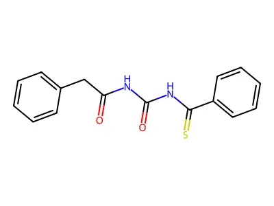 N-[(Benzenecarbothioyl)carbamoyl]-2-phenylacetamide structure
