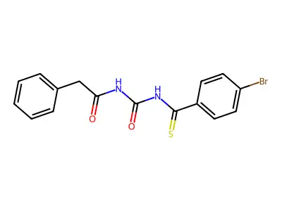 N-[(4-Bromobenzene-1-carbothioyl)carbamoyl]-2-phenylacetamide structure