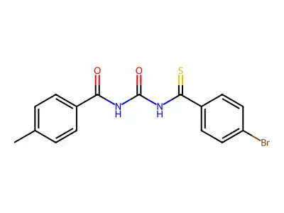 N-[(4-Bromobenzene-1-carbothioyl)carbamoyl]-4-methylbenzamide structure