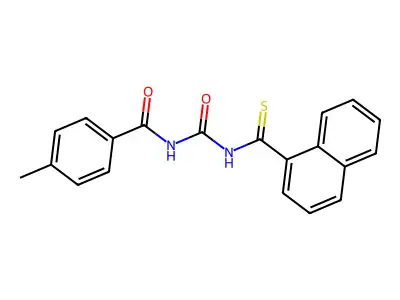 4-methyl-N-(naphthalene-1-carbothioylcarbamoyl)benzamide structure