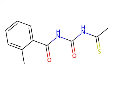 N-(Ethanethioylcarbamoyl)-2-methylbenzamide structure