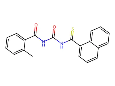 2-methyl-N-(naphthalene-1-carbothioylcarbamoyl)benzamide structure