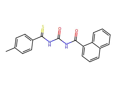 N-[(4-methylbenzenecarbothioyl)carbamoyl]naphthalene-1-carboxamide structure