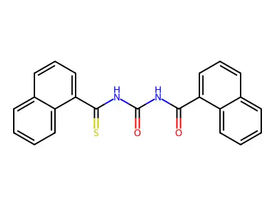 N-(naphthalene-1-carbothioylcarbamoyl)naphthalene-1-carboxamide structure