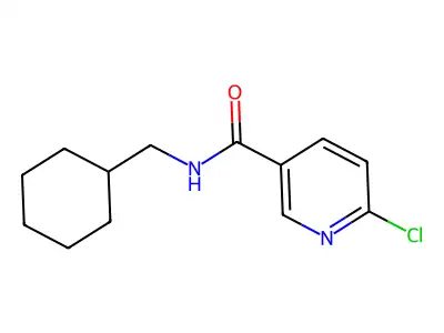 6-chloro-N-(cyclohexylmethyl)pyridine-3-carboxamide structure