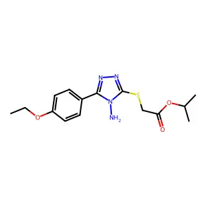 Methylethyl 2-[4-amino-5-(4-ethoxyphenyl)-1,2,4-triazol-3-ylthio]acetate structure
