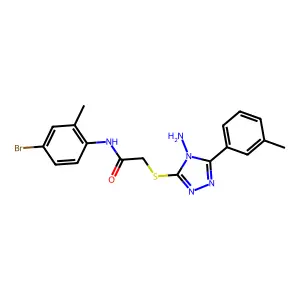 C18H18BrN5OS structure