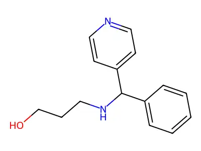 3-((Phenyl(pyridin-4-yl)methyl)amino)propan-1-ol structure