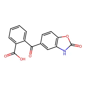2-((2,3-Dihydro-2-oxo-5-benzoxazol-yl)carbonyl)benzoic acid structure