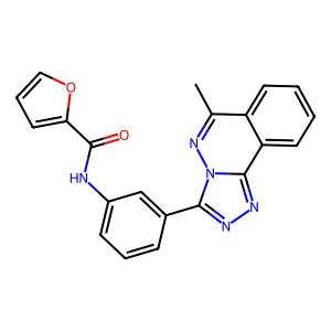 N-[3-(6-methyl[1,2,4]triazolo[3,4-a]phthalazin-3-yl)phenyl]-2-furamide structure