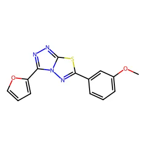 3-(Furan-2-yl)-6-(3-methoxyphenyl)-[1,2,4]triazolo[3,4-b][1,3,4]thiadiazole structure