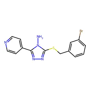 3-(3-Bromo-benzylsulfanyl)-5-pyridin-4-yl-[1,2,4]triazol-4-ylamine structure