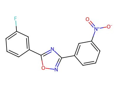 5-(3-Fluorophenyl)-3-(3-nitrophenyl)-1,2,4-oxadiazole structure