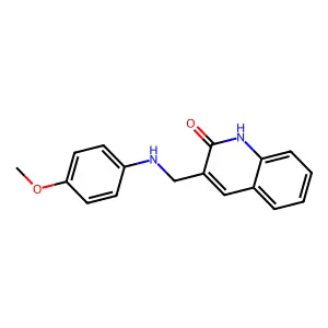 3-[(4-methoxyanilino)methyl]-1H-quinolin-2-one structure
