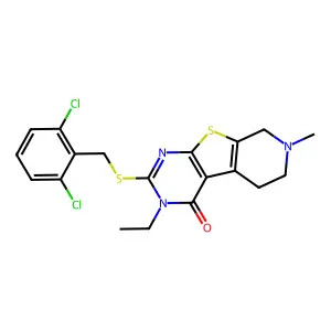 C19H19Cl2N3OS2 structure