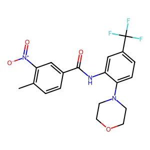 4-methyl-N-[2-(morpholin-4-yl)-5-(trifluoromethyl)phenyl]-3-nitrobenzamide structure