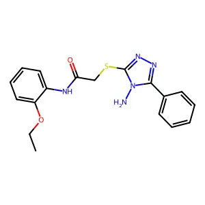 2-((4-amino-5-phenyl-4H-1,2,4-triazol-3-yl)thio)-N-(2-ethoxyphenyl)acetamide structure
