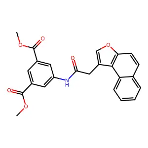 Methyl 3-(methoxycarbonyl)-5-(2-naphtho[2,1-b]furanylacetylamino)benzoate structure