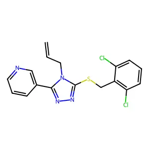 3-[(2,6-Dichlorophenyl)methylthio]-4-prop-2-enyl-5-(3-pyridyl)-1,2,4-triazole structure