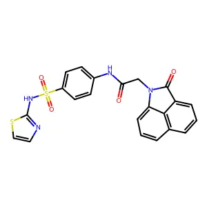 2-(2-oxobenzo[cd]indol-1(2H)-yl)-N-[4-(1,3-thiazol-2-ylsulfamoyl)phenyl]acetamide structure