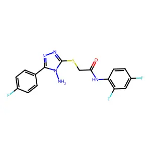 C16H12F3N5OS structure