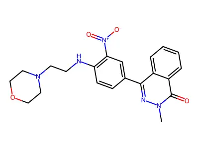 2-Methyl-4-[4-(2-morpholin-4-ylethylamino)-3-nitrophenyl]phthalazin-1-one structure
