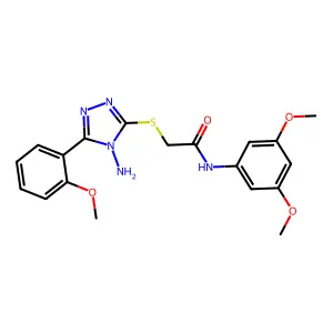 2-{[4-amino-5-(2-methoxyphenyl)-4H-1,2,4-triazol-3-yl]sulfanyl}-N-(3,5-dimethoxyphenyl)acetamide structure