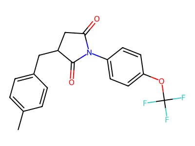 3-[(4-Methylphenyl)methyl]-1-[4-(trifluoromethoxy)phenyl]pyrrolidine-2,5-dione structure