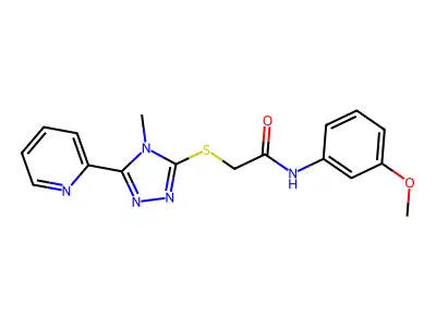 N-(3-methoxyphenyl)-2-{[4-methyl-5-(pyridin-2-yl)-4H-1,2,4-triazol-3-yl]sulfanyl}acetamide structure