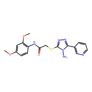 2-((4-amino-5-(pyridin-3-yl)-4H-1,2,4-triazol-3-yl)thio)-N-(2,4-dimethoxyphenyl)acetamide structure
