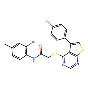 C21H15BrClN3OS2 structure
