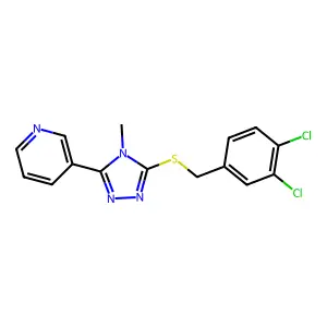 3-{5-[(3,4-dichlorobenzyl)sulfanyl]-4-methyl-4H-1,2,4-triazol-3-yl}pyridine structure