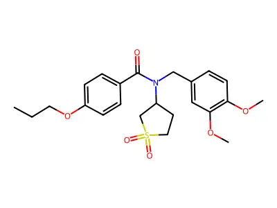N-(3,4-dimethoxybenzyl)-N-(1,1-dioxidotetrahydrothiophen-3-yl)-4-propoxybenzamide structure