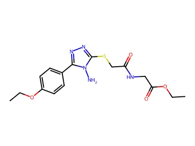 ethyl N-({[4-amino-5-(4-ethoxyphenyl)-4H-1,2,4-triazol-3-yl]sulfanyl}acetyl)glycinate structure