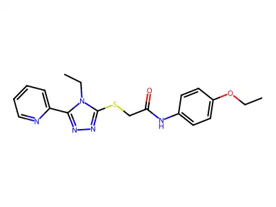 N-(4-ethoxyphenyl)-2-{[4-ethyl-5-(pyridin-2-yl)-4H-1,2,4-triazol-3-yl]sulfanyl}acetamide structure
