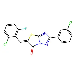 C17H8Cl2FN3OS structure