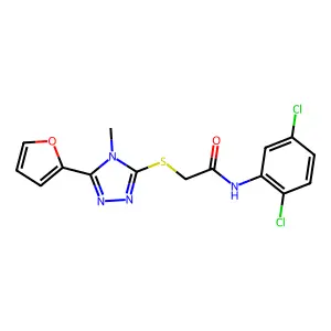 N-(2,5-dichlorophenyl)-2-{[5-(furan-2-yl)-4-methyl-4H-1,2,4-triazol-3-yl]sulfanyl}acetamide structure