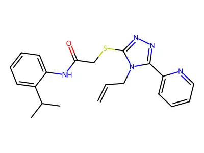 2-{[4-ALLYL-5-(2-PYRIDINYL)-4H-1,2,4-TRIAZOL-3-YL]SULFANYL}-N-(2-ISOPROPYLPHENYL)ACETAMIDE structure