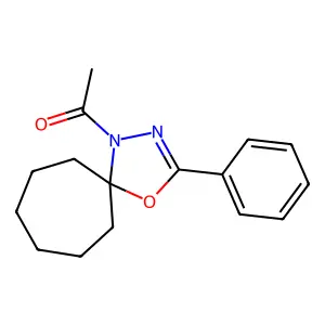 1-(3-Phenyl-4-oxa-1,2-diazaspiro[4.6]undec-2-en-1-yl)ethanone structure