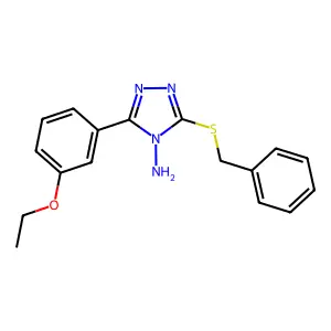 5-(3-Ethoxyphenyl)-3-(phenylmethylthio)-1,2,4-triazole-4-ylamine structure